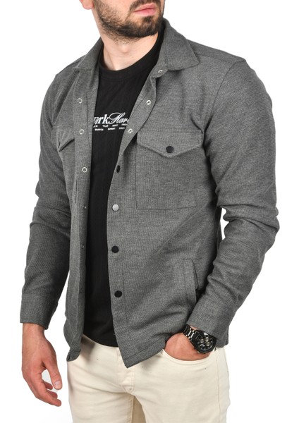 Örme Kalın Kumaş Gömlek Yaka Çıtçıtlı Cepleri Kapaklı Spor Ceket 2500557 fiyatları