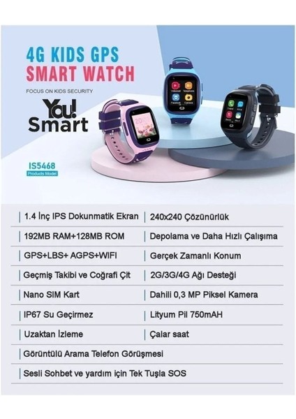 Renkli Gps Akıllı Çocuk Saati, Güvenli ve Eğlenceli Takip Teknolojisi