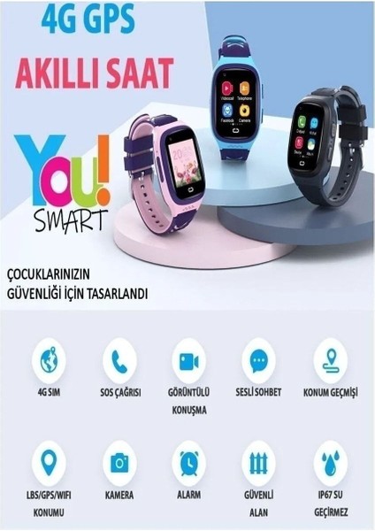 Renkli Gps Akıllı Çocuk Saati, Güvenli ve Eğlenceli Takip Teknolojisi