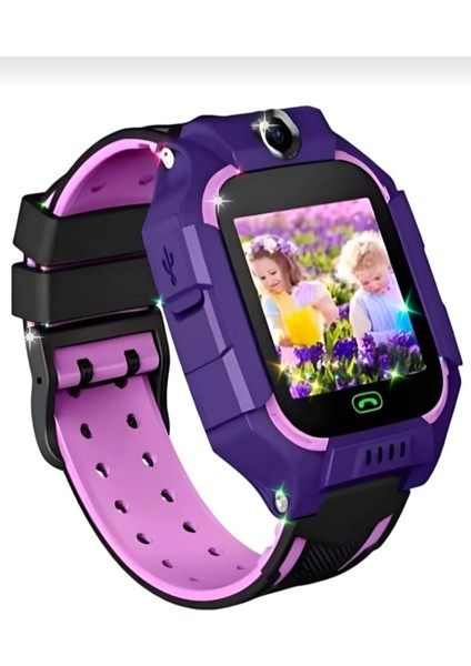 Y-10 Çocuk Takip Saati, Sim Kart, Uzaktan Dinleme, Türkçe Menü, Mor modelleri