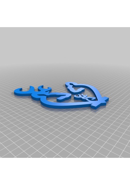 Geyik Aile Adı Plaket (Sadece Plastik Aparattır!!!) 3D