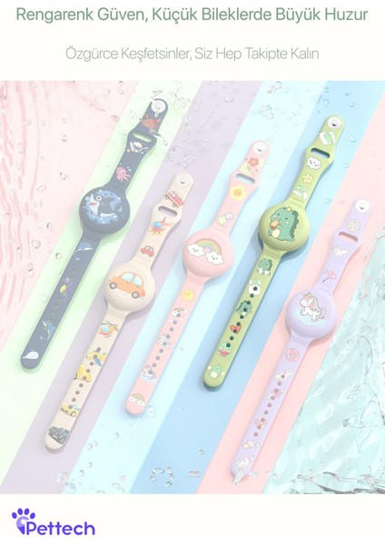 Haki Renkli Çocuk Takip Bilekliği, Güvenli ve Şık Tasarım fiyatları