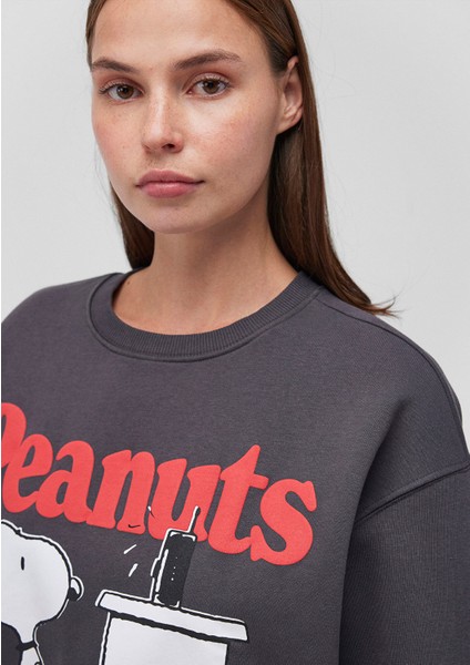 Snoopy Baskılı Antrasit Sweatshirt 1S10257-70087