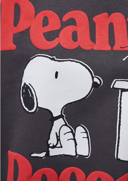 Snoopy Baskılı Antrasit Sweatshirt 1S10257-70087