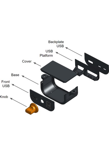 Dıy USB Anahtarı (Sadece Plastik Aparattır!!!) 3D modelleri