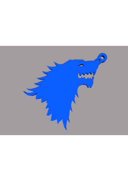 House Stark Keychain (Game Of Thrones) (Plastik Aparattır!!!) 3D