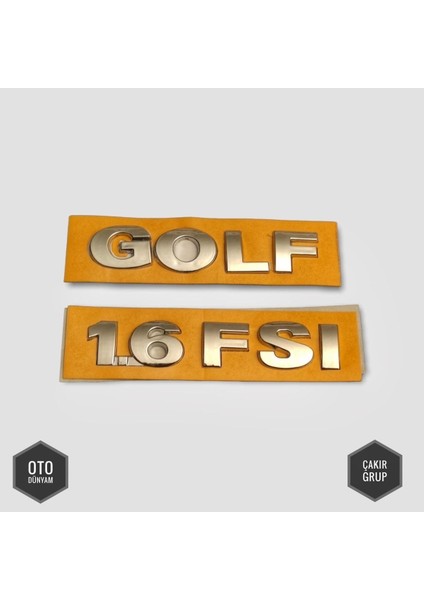 Oto Yedek Parça Volkswagen "golf 1.6fsı" Yazısı "golf 1.6fsı" Yazısı