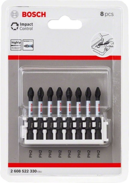 Impact Control Vidalama Uç Ph2 50MM 8’li Set, Dayanıklı ve Kullanışlı Araç Seti