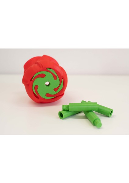 Modüler Köklü Spiral Vazo Gül (Sadece Plastik Aparattır!!!) 3D modelleri