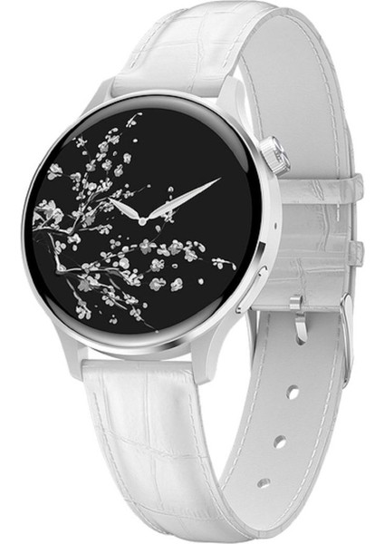 Beyaz 38MM Mini Akıllı Saat, Yuvarlak Tasarım, Nfc Özellikli, Şık ve Kullanışlı