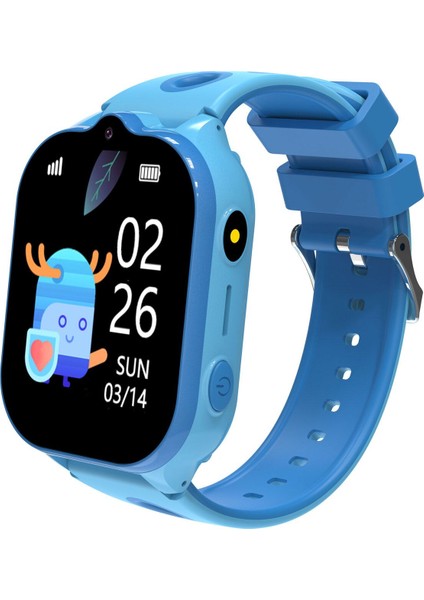 Mavi Akıllı Çocuk Takip ve Telefon Özellikli Saat, Güvenli ve Eğlenceli Kullanım
