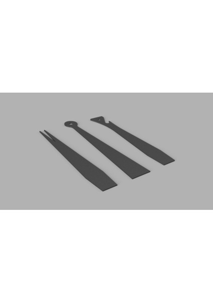 Lazer Kesme Spatula (Sadece Plastik Aparattır!!!) 3D