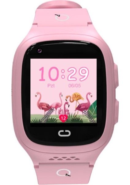 Pembe Renkli 4.5g Akıllı Çocuk Saati, Güvenli ve Eğlenceli Kullanım