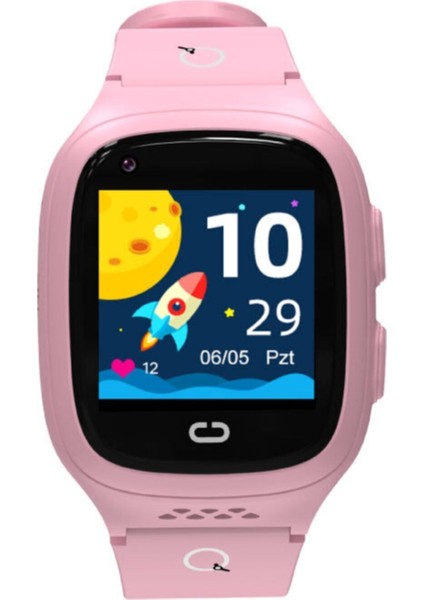 Pembe Renkli 4.5g Akıllı Çocuk Saati, Güvenli ve Eğlenceli Kullanım indirimleri
