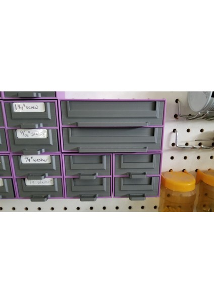 Pegboard 2 Çekmece Parçaları Bin - Büyük (NERDALERT3D'NIN Remix) (Sadece Plastik Aparattır!!!) 3D indirimleri