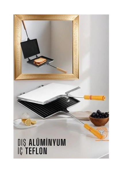 Teflon Tost Makinesi Alüminyum+Teflon
