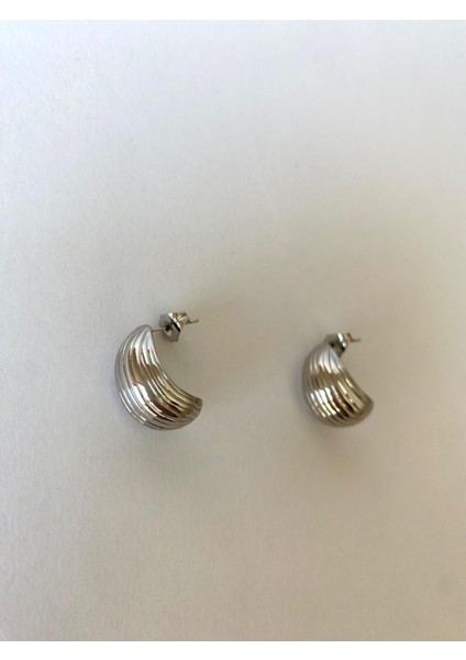 Xuping Orta Boy Damla Çizgili Silver Küpe fırsatları