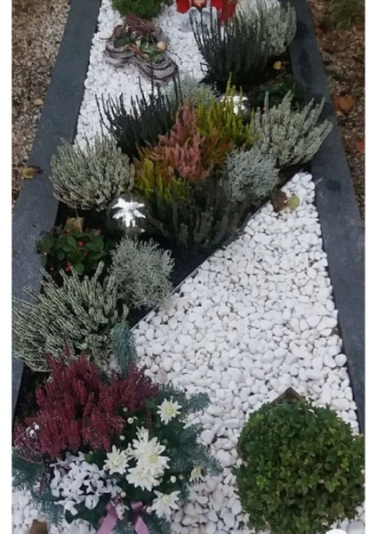 Beyaz Dolomit Taş 5 kg 2,5-4 cm Bahçe Süs ve Dekorasyon Taşı