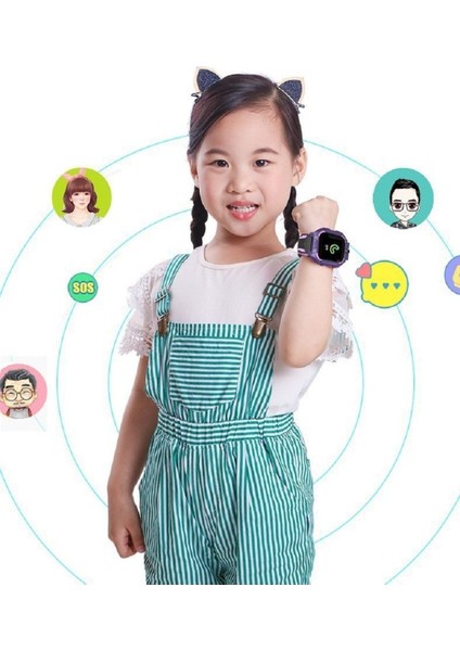 Mavi Renkli Çocuk Akıllı Saat, Kameralı ve Sim Kartlı, Güvenle Kullanım