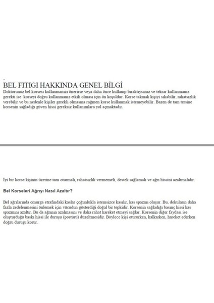 Destekli Bel Korsesi, Rahat ve Sağlıklı Günler Için Güçlü Beden Desteği