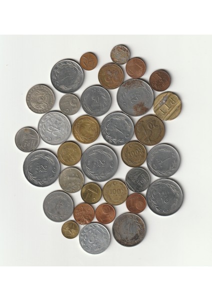 368605C2132E29 Koleksiyon Başlangıç Seti 33ADET Eski Madeni Para Jeton