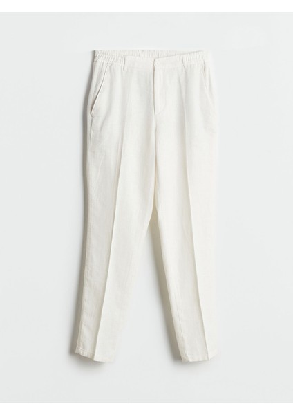 Yeni Sezon Slim Fit Keten Karisimli Erkek Pantolon - S5EE50Z8 indirimleri