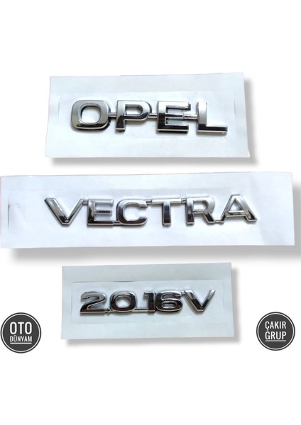 Opel Vectra 2.0 16V Yazısı Aksesuar Sticker 3m 3D