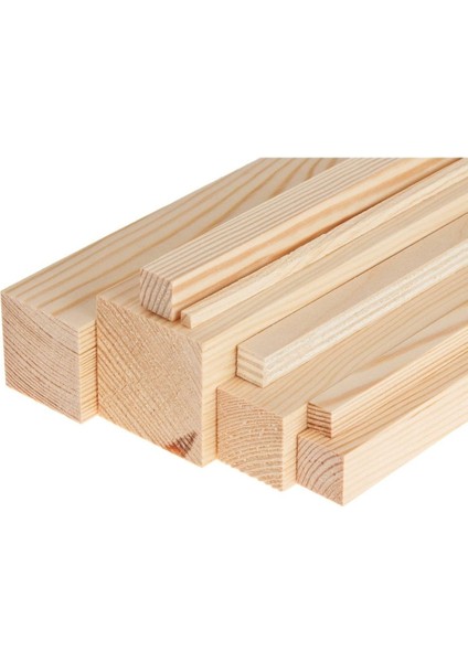 Renkli Çıta Taslak Tahta 4x4 Cm, 90 Cm, 2 Adet, Doğal ve Şık Tasarım