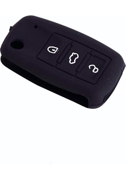 Siyah Uyumlu Silikon Anahtarlık, Dayanıklı ve Hafif Anahtar Koruyucu