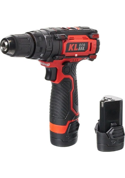 12V 2.0AH Li-Ion Şarjlı Darbeli Vidalama ve Matkap Çift Akülü Çantalı