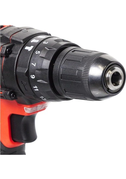 12V 2.0AH Li-Ion Şarjlı Darbeli Vidalama ve Matkap Çift Akülü Çantalı