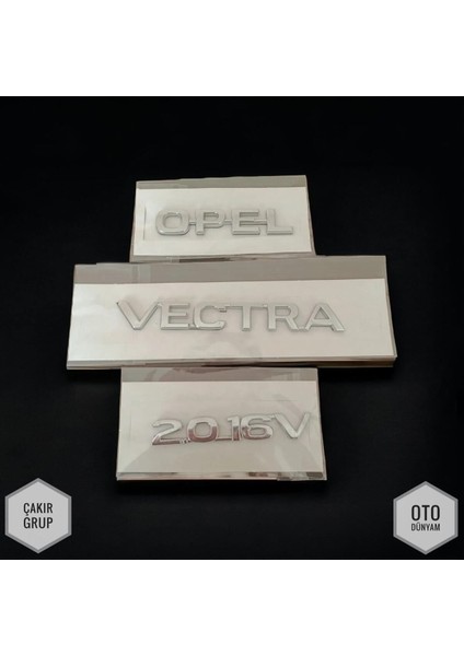 Opel Yazı Logo Amblem Takım 3'lü Takım (Aksesuar) Opel Vectra 2.0_16V