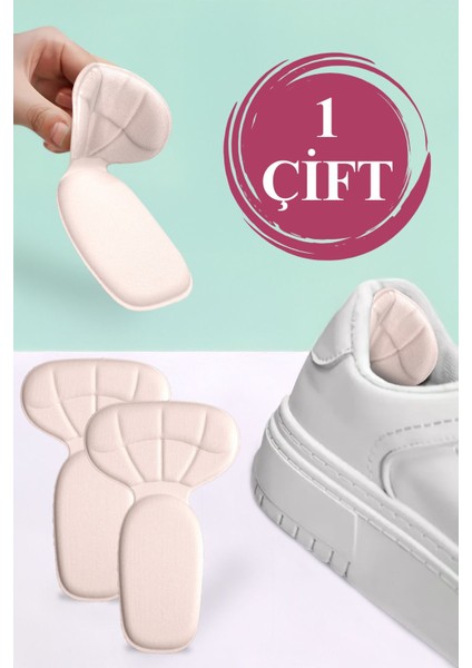 Bej Renk Topuk Koruyucu Iç Için Çift, Rahat ve Konforlu Destek