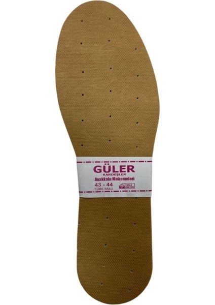 Krem Renkli Iç Tabanlık Astarı, Petli, 1 Çift, 43-44 Numara