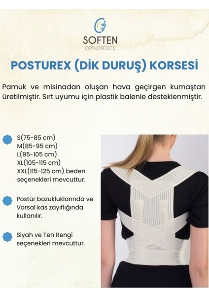 Dik Duruş Destekli Hafif ve Rahat Sırt Korsesi