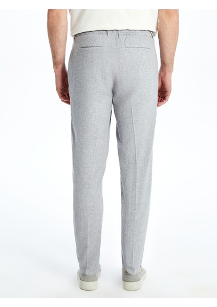 Yeni Sezon Slim Fit Keten Karisimli Erkek Pantolon - S5EE50Z8