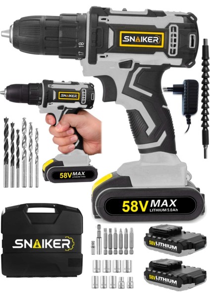 12V 1.2AH Darbeli Çift Metal Şanzımanlı Bakır Sargılı Vidalama Matkap
