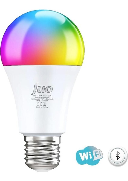 Akıllı 11W LED Rgb Ampul, Wifi ve Bluetooth ile Kolay Kontrol
