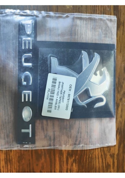 Peugeot Partner Bagaj Arma + Yazı 2008 ve Sonrası Yıllar Uyumlu Pejo Logo Aslanı 3m 3D Krom modelleri