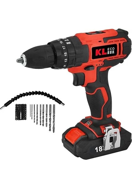 18V/2AH Li-Ion Şarjlı Darbeli Matkap KE18DM-20DB