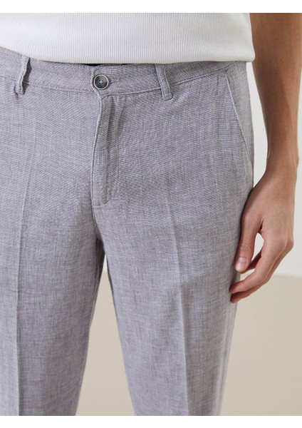 Yeni Sezon Standart Kalip Keten Karisimli Erkek Pantolon - S59739Z8 modelleri