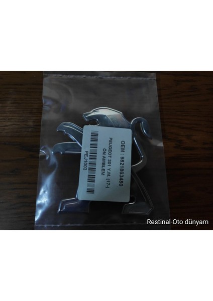 Peugeot 301 Ön Panjur Logo 301 Aslanı Pejo 301 Ön Arma 3D Krom 2017 ve Sonrası modelleri