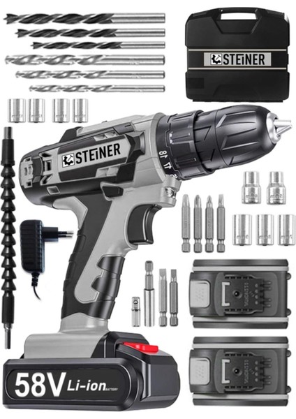 Çelik Motorlu, Darbeli, Çift Akülü, Profesyonel Vidalama Matkap fiyatları