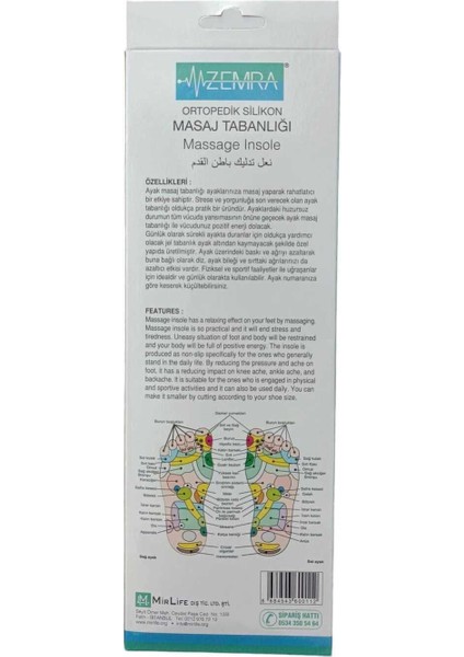 Konfor ve Sağlık Için Kesilebilir Silikon Masaj ve Ortopedik Tabanlık