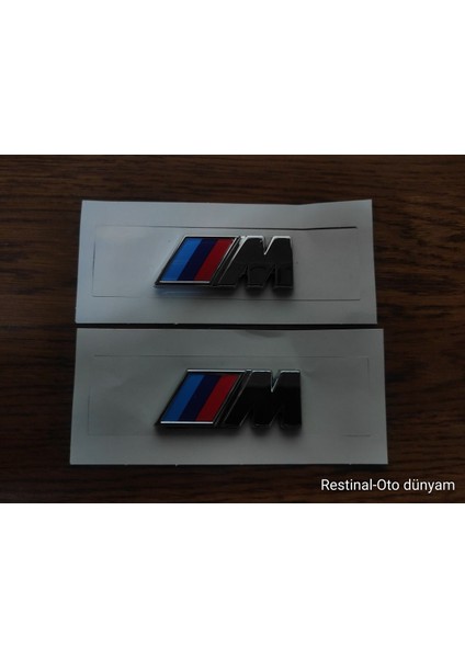 Bmw F10 & Bmw F20 Yan Çamurluk Bmw M Logo Metal Amblem ( 2 Adet ) Bmw M Rozet Logo Arma fiyatları