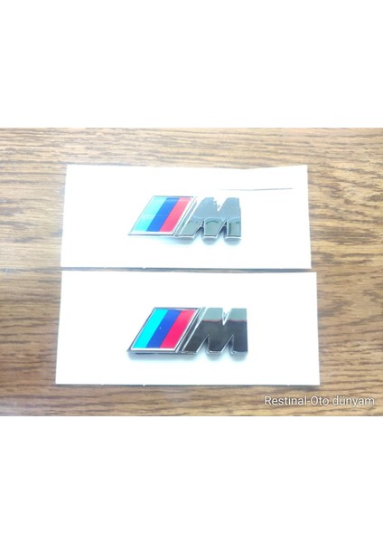 Bmw F10 & Bmw F20 Yan Çamurluk Bmw M Logo Metal Amblem ( 2 Adet ) Bmw M Rozet Logo Arma modelleri