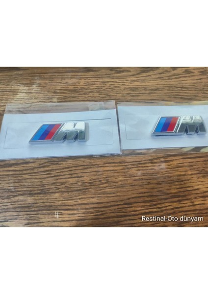 Bmw F10 & Bmw F20 Yan Çamurluk Bmw M Logo Metal Amblem ( 2 Adet ) Bmw M Rozet Logo Arma fırsatları