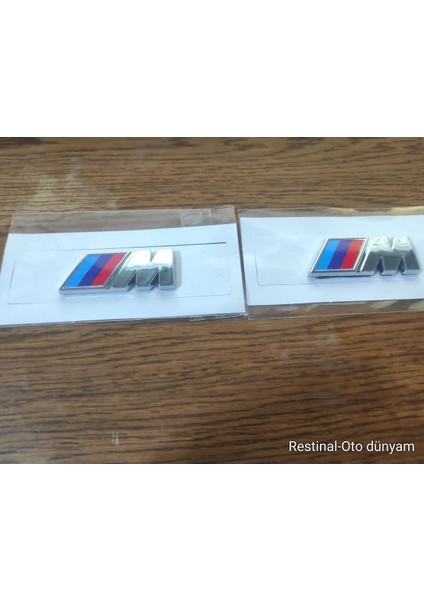 Bmw F10 & Bmw F20 Yan Çamurluk Bmw M Logo Metal Amblem ( 2 Adet ) Bmw M Rozet Logo Arma indirimleri