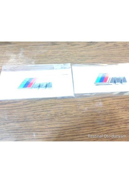 Bmw F10 & Bmw F20 Yan Çamurluk Bmw M Logo Metal Amblem ( 2 Adet ) Bmw M Rozet Logo Arma