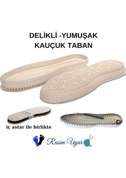 Yumuşak ve Esnek Delikli Örgü Ayakkabı Tabanı, Rahat Kullanım Sağlar